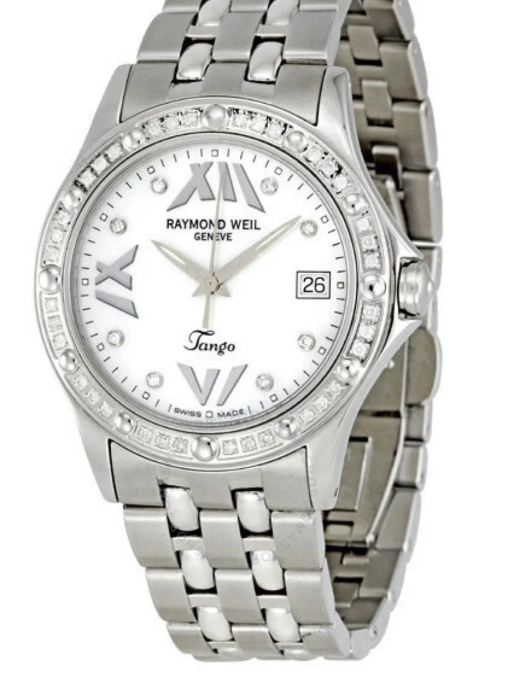 Raymond Weil Tango Women's Silver Stainless Steel Watch with White Dial